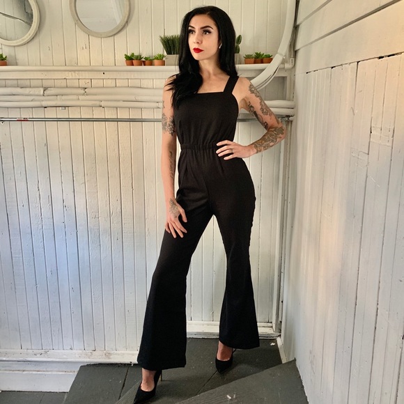 black tie back jumpsuit